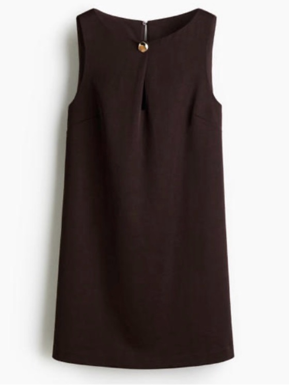 H&M Dark Brown Sleeveless A-Line Dress Skirt